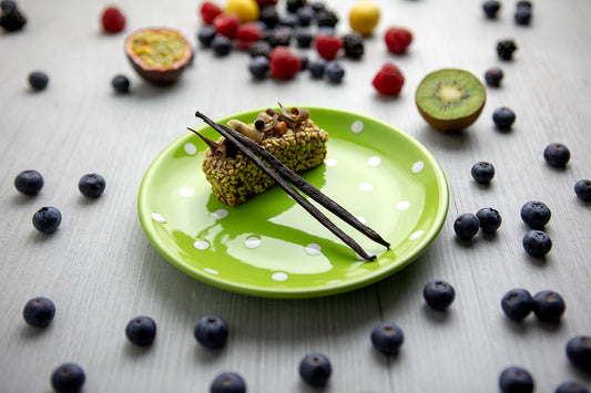 Lime Green and White Polka Dot Spotty Handmade Hand Painted Glazed Ceramic Side Dessert Plate