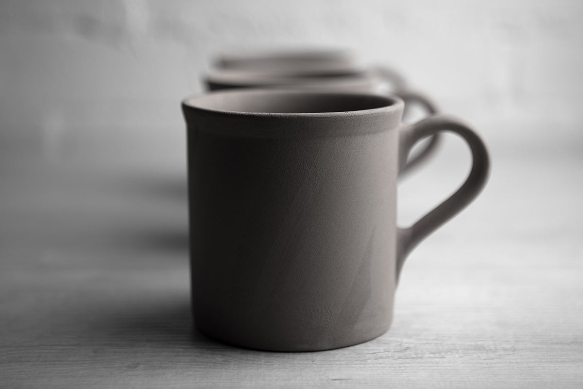 Dark Navy Blue Striped Handmade Hand Painted Ceramic Extra Large 17.5oz-500ml Hot Chocolate Coffee Tea Mug
