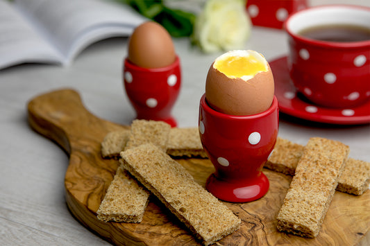 Red And White Polka Dot Spotty Handmade Egg Cup Holder Set of 2