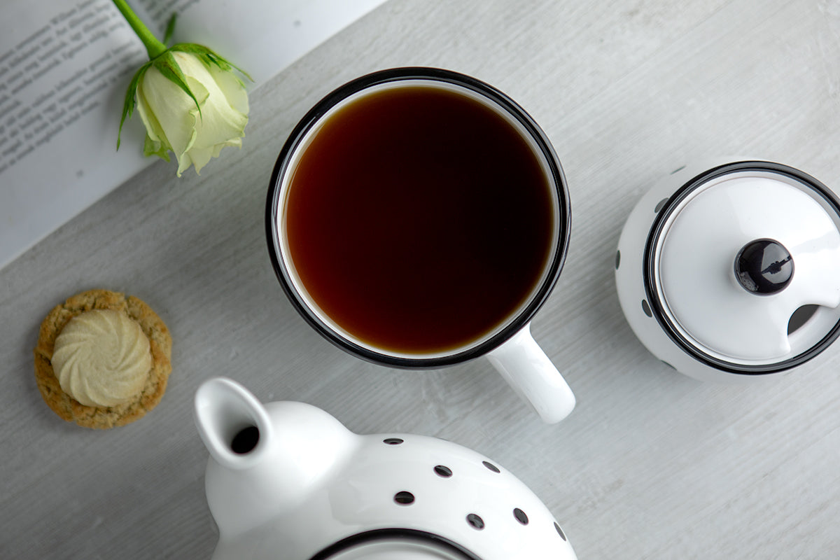 White And Black Polka Dot Spotty Handmade Hand Painted Ceramic Extra Large 17.5oz-500ml Cappuccino Coffee Tea Soup Mug Cup